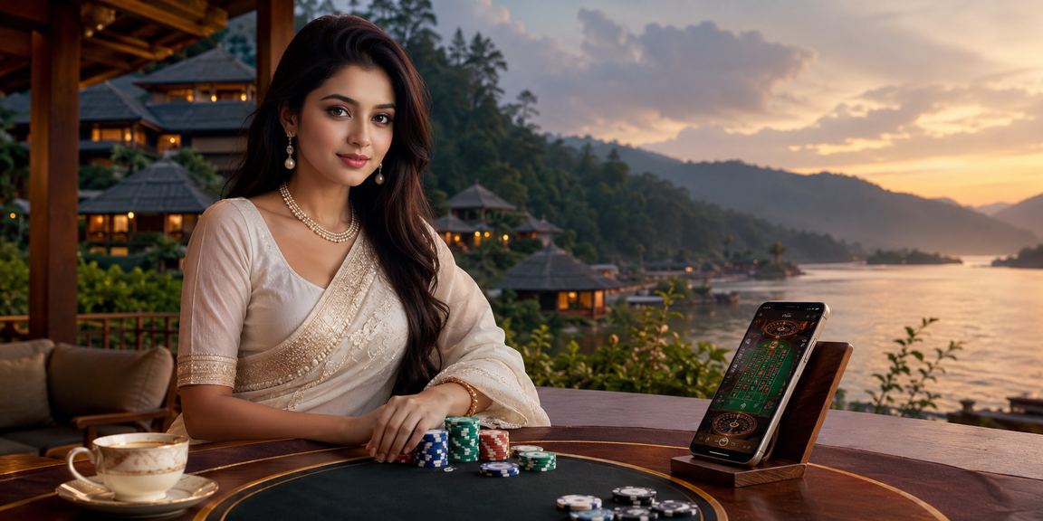 বন্দরবান সৈকতে মোবাইল ক্যাসিনো উপভোগের দৃশ্য